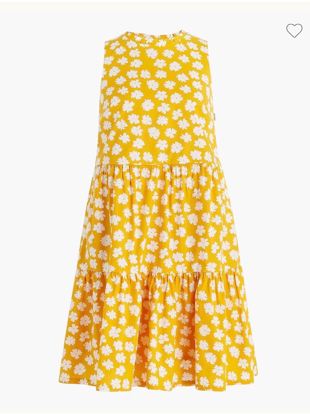 J. Crew Yellow and White Floral Tiered Midi Skirt